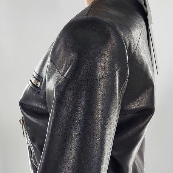 Rag & Bone Pebbled Leather Racing Jacket 2 - Picture 8 of 16